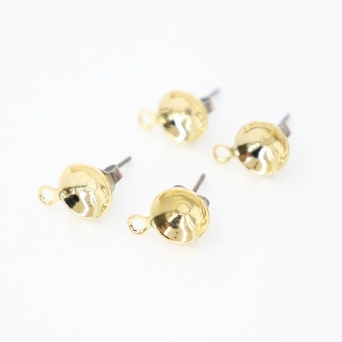 カップ付 チタンポストピアス 2組入 ゴールド | 手芸センタードリーム 