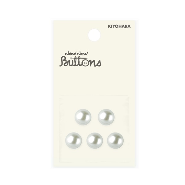 最終価格【magliano】パールボタン パールボタン 鈴丸型 白 10mm 5個入 NWN2442 | 手芸センタードリーム