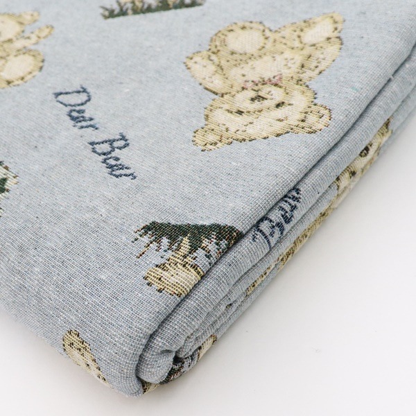 生地 ゴブラン くま柄 【1.5mカットクロス】 (2024企画) 5581-8