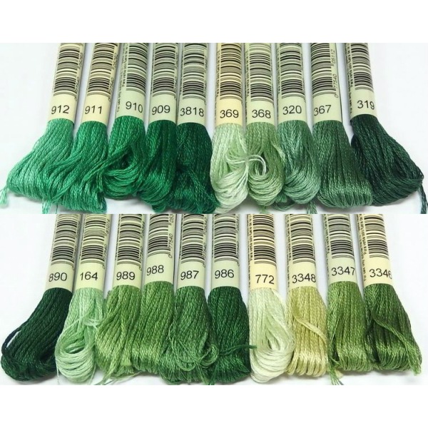 新品❤️緑の刺繍ロゴバイザー DMC 25番刺繍糸【緑系】(No.1) | 手芸センタードリーム公式通販