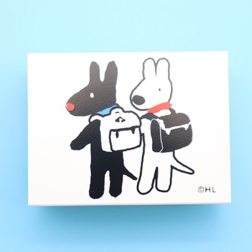 Gaspard et Lisa リサとガスパール 布用スタンプ 大 スクールペア
