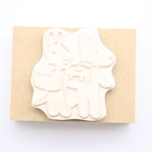 Gaspard et Lisa リサとガスパール 布用スタンプ 大 スクールペア