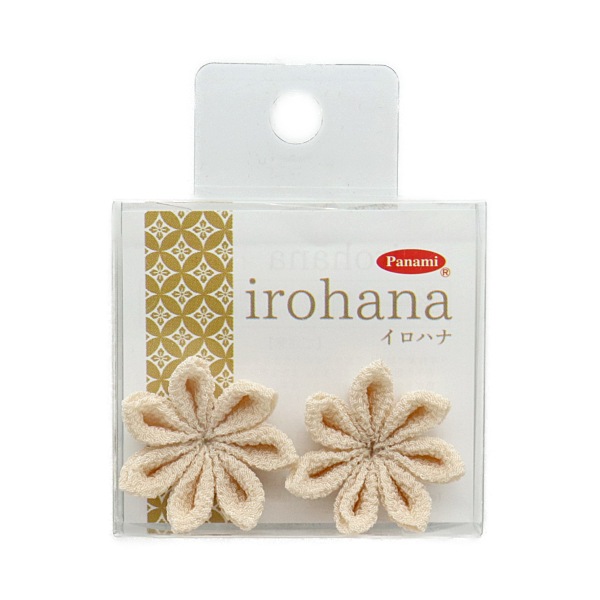 つまみ細工パーツ（naaa②） つまみ細工完成パーツ irohana 単品 剣つまみのお花 2個入 IH-7