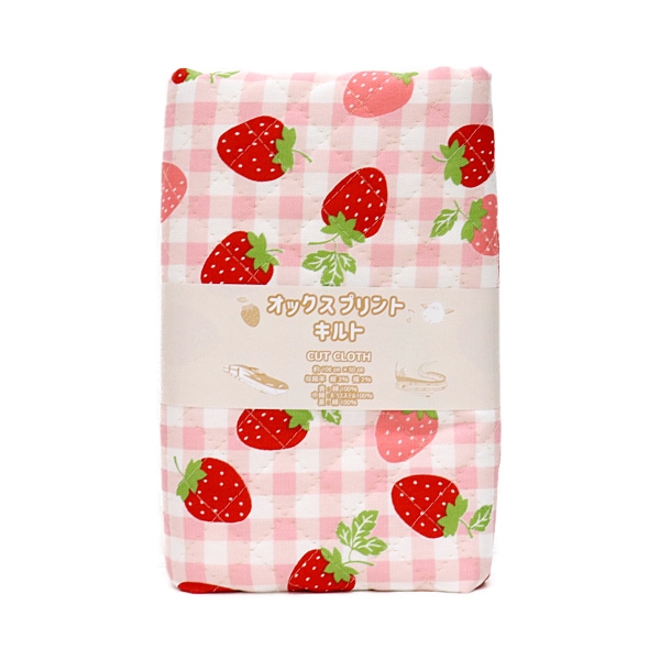 生地 いちごオックス 【キルト】 2026 入園入学 【50cmカットクロス