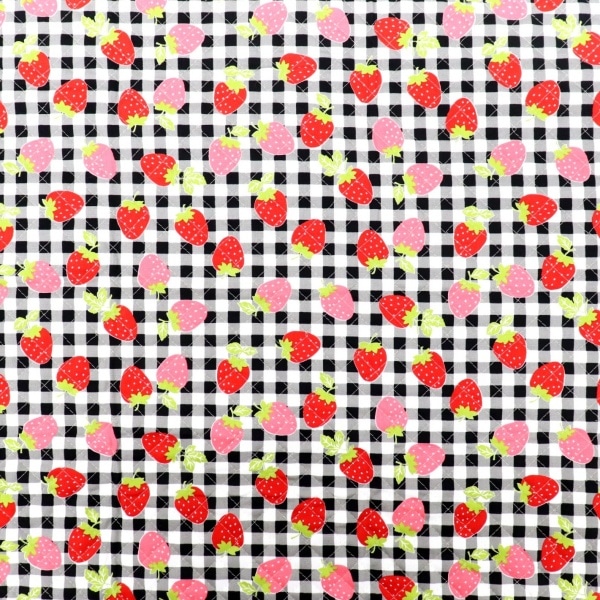 生地 いちごオックス 【キルト】 2026 入園入学 【50cmカットクロス