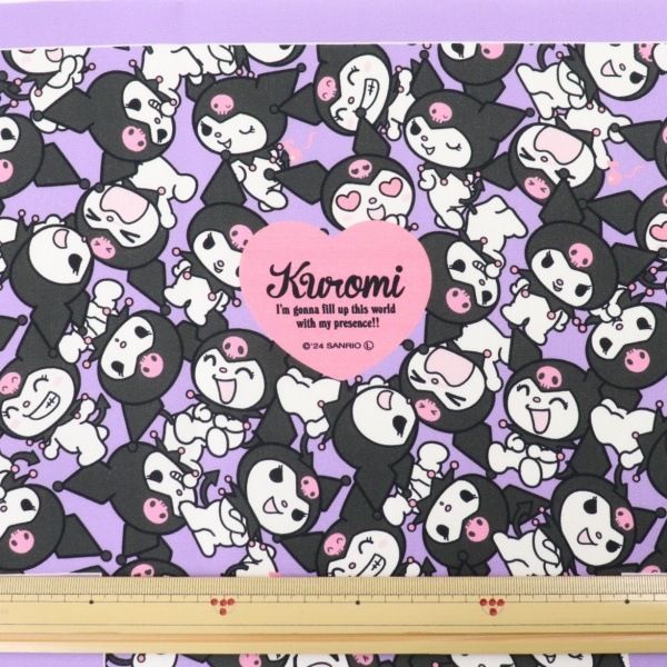 女の子パネル生地ハンドメイド★クロム 生地 クロミ オックス パープル 【1パネルカットクロス 約109×100cm