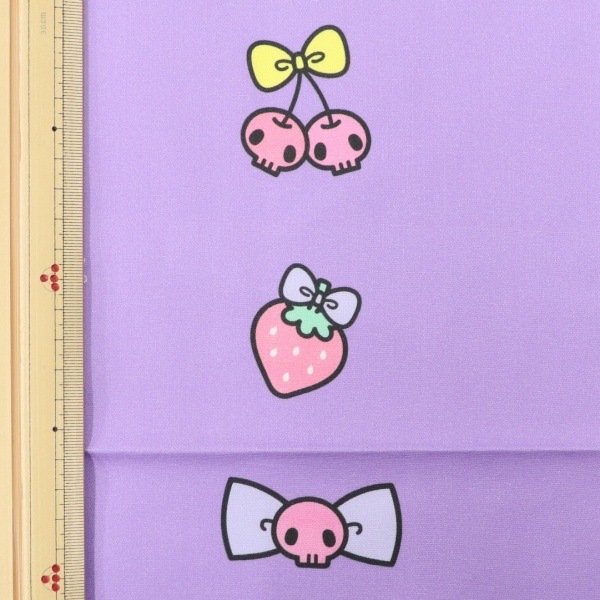 女の子パネル生地ハンドメイド★クロム 生地 クロミ オックス パープル 【1パネルカットクロス 約109×100cm