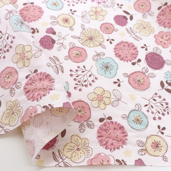 生地 北欧スケアープリント フラワー柄 DC4720-1 | 手芸センター