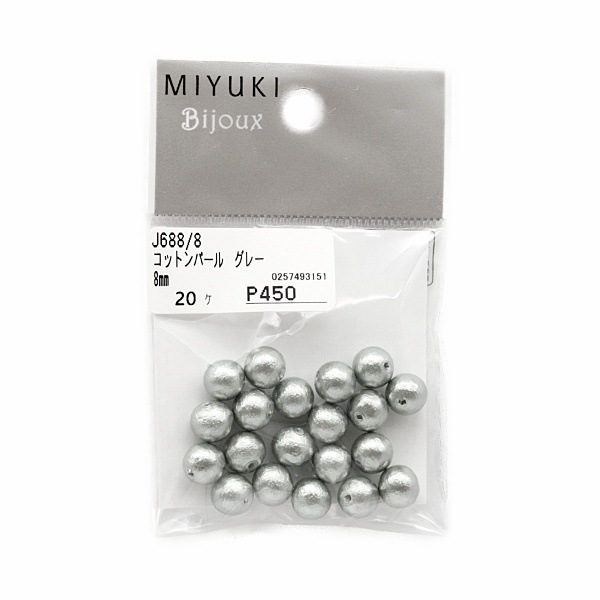 MIYUKI Bijoux ���åȥ�ѡ��� 8mm 20���� ���졼 J688/8