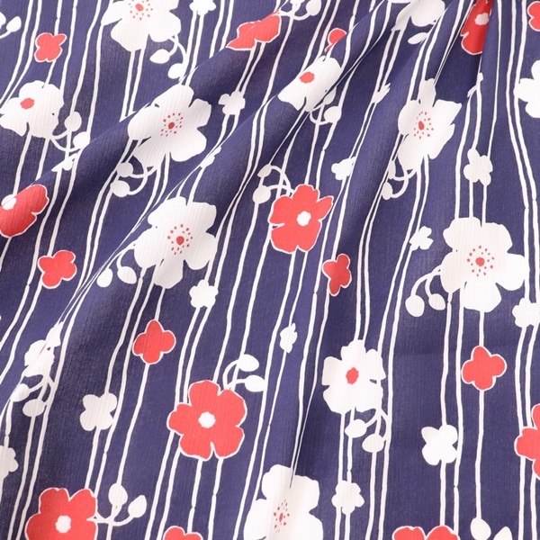 30%OFF処分価格】生地 高島ちぢみプリント 花柄 254509 | 手芸センター