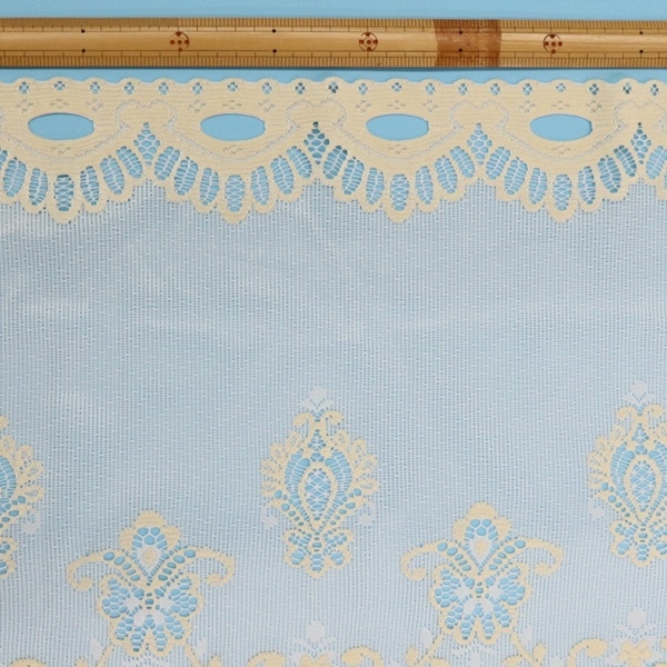 20%OFF処分価格】生地 カフェカーテン オフホワイト×アイボリー SR132