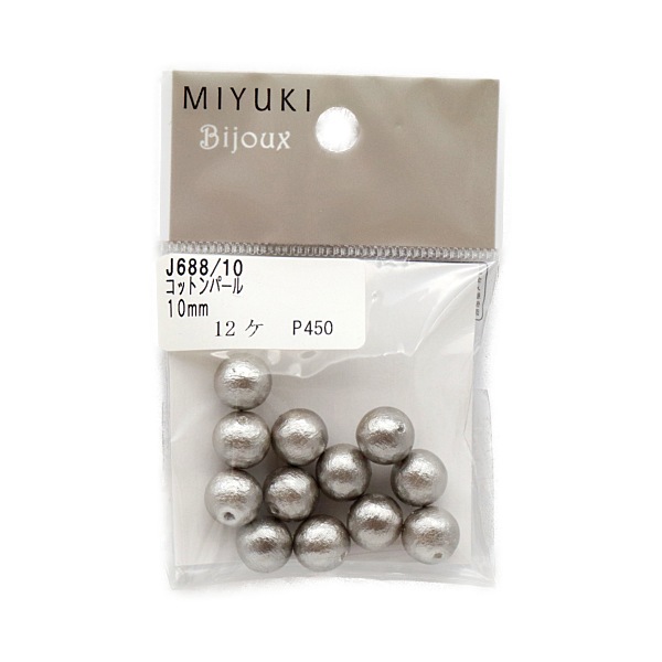 MIYUKI Bijoux ���åȥ�ѡ��� 10mm 12���� ���졼 J688/10