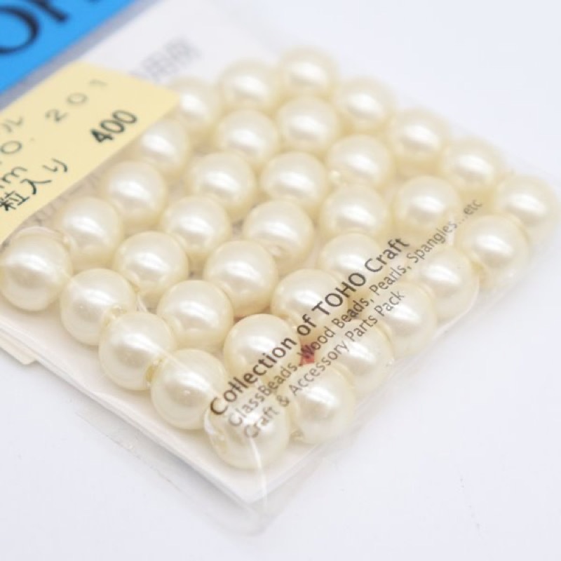 TOHO 穴大パール カルトラ No.201 丸 8mm 約35粒入 | 手芸センター