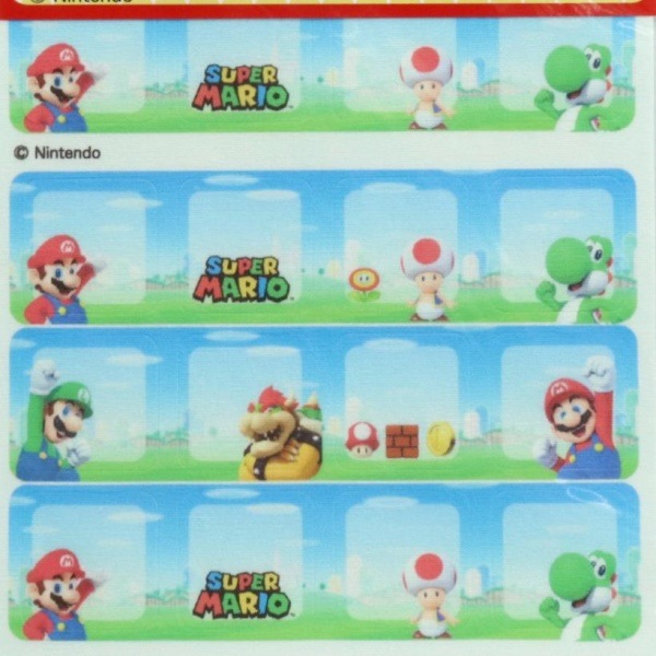 マリオ　確認用 スーパーマリオ 洗濯タグ用ネームシール 24枚入り SCT001 | 手芸