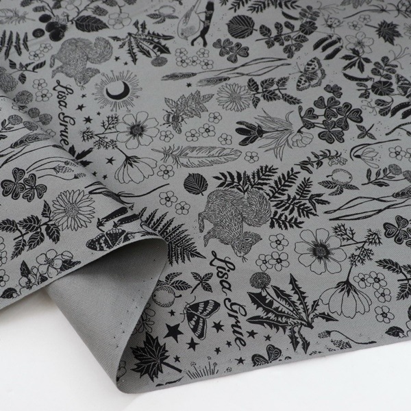 生地 Lisa Grue リサ・グルー オックス ネイチャー柄 【50cm