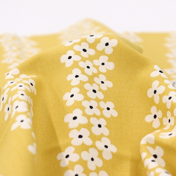 生地 キャンバスプリント あじさいストライプ柄 【50cm