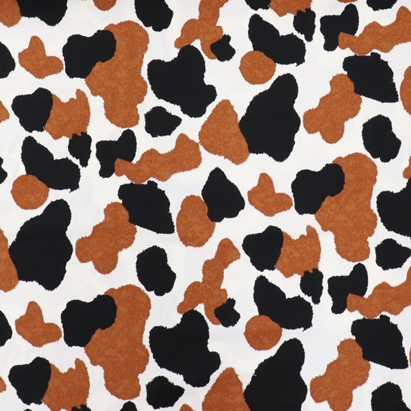 生地 ツイルアニマルプリント 三毛猫柄 オフホワイト 7070-12A | 手芸