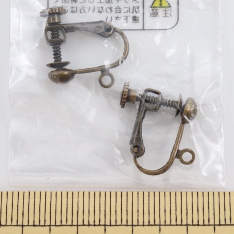 MIYUKI イヤリング金具 ネジ・バネ兼用 ブロンズ色 2個入 K662//B