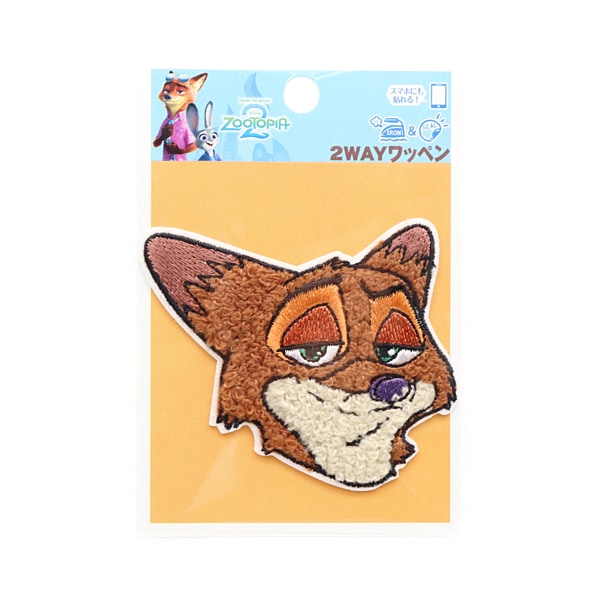 ディズニー 2WAYワッペン ズートピア2 ワッペン大 ニック フェイス