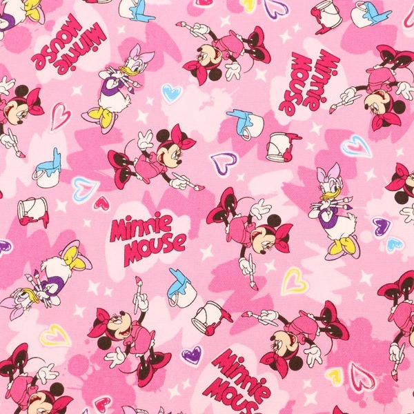 2021BTS】オックス生地 ディズニーミニーマウス ペイント柄 | 手芸