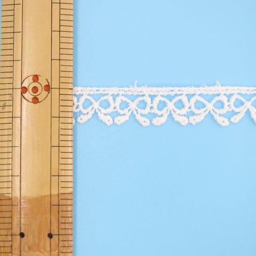 輸入レース 15mm幅 ホワイト LV/TL/32-029（50cm単位） | 手芸センター