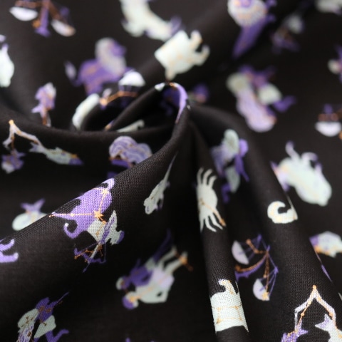 lemmikki JF星座柄ネイビー mmts（マミタス）ギャラクシー猫星座 ブルゾン（ブルゾン ブルゾン