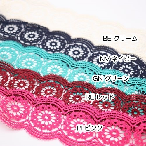 もつさま専用レース12点 綿ギャザーレース（MO57） 約6.8cm幅 1.白 オカダヤ(okadaya) 布