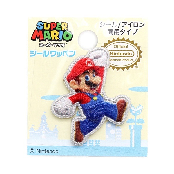 スーパーマリオ シールワッペン マリオシールW MRS030 | 手芸