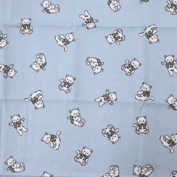 生地 ミルクラテ milk latte シーチング ねこちゃん柄 【50cm