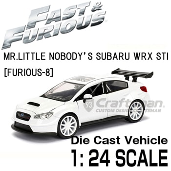 ワイルドスピード 1/24サイズミニカー MR.LITTLE NOBODY'S SUBARU WRX STI / 98296【Jadatoys】