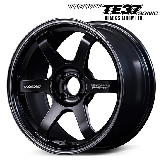 TE37SONIC Black Shadow LTD. 8��16 ET+27 for ABARTH595,695 ���ۥ�����4�ܥ��å�����