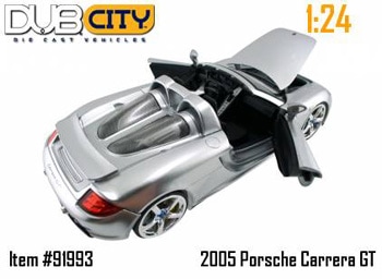 【新品】ポルシェ・カレラGT(シルバー)「DUB CITY」シリーズ DUBCITY 1/24サイズ 05'ポルシェカレラGT シルバー ダイ