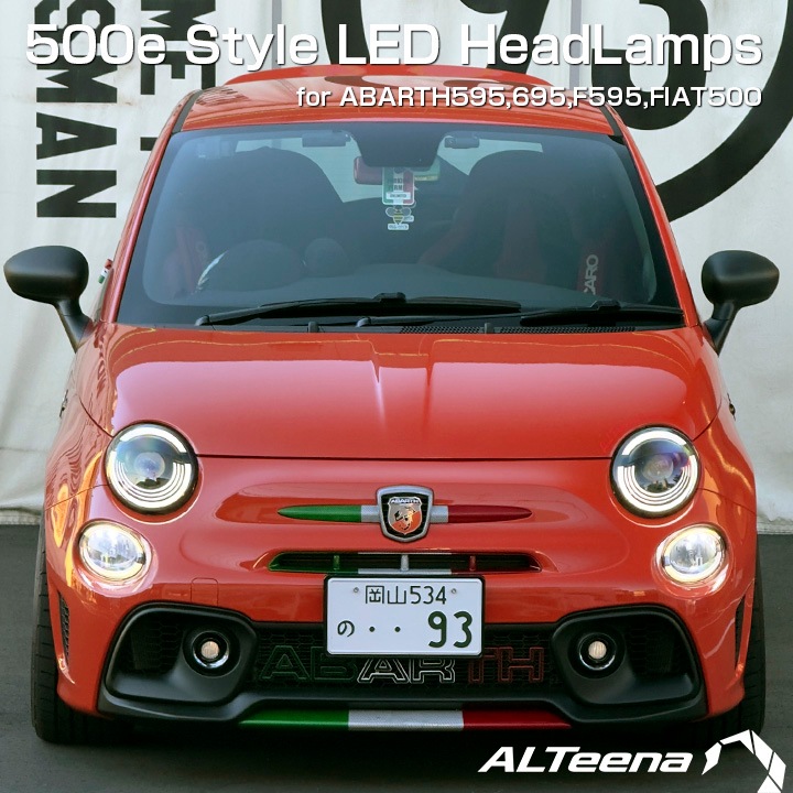 ��Ź�޼��դ�/UP DATE�ǡ�FIAT/ABARTH500e Style Full LED�إåɥ饤�ȥ��å� for ABARTH500,595,695,F595,FIAT500