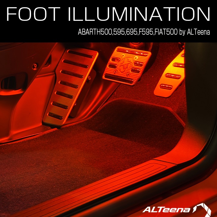 [Ź�޼��դ�]LED�եåȥ���ߥ͡������(���顼����) for ABARTH500,595,695,F695,FIAT500 