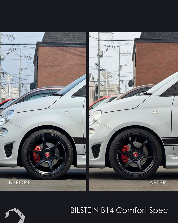 [��������Τ�]ABARTH595�� BilsteinB14����ե����ȥ��ڥå� �ֹ�Ĵ���������ڥ󥷥�󥭥å�