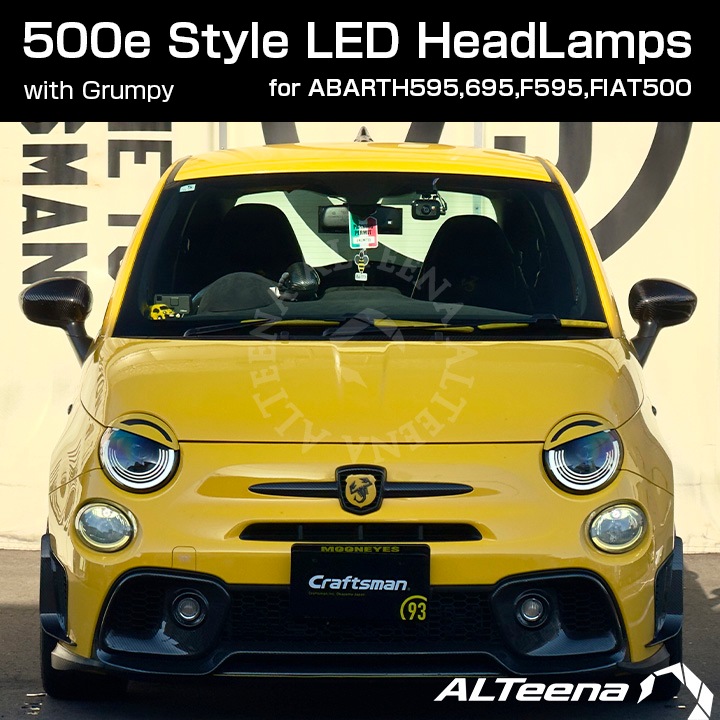 ��Ź�޼��դ�/UP DATE�ǡ�With Grumpy(�����ԡ�) FIAT/ABARTH500e Style Full LED�إåɥ饤�ȥ��å� for ABARTH500,595,695,F595,FIAT500