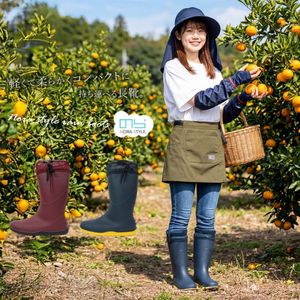 作業がしやすい絶妙丈なエプロン。のらスタイル エプロン 多収納