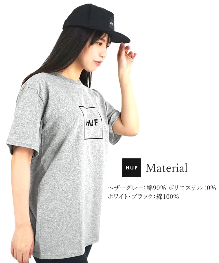 HUF �ϥ� T����� ���åȥ��� Ⱦµ ���硼�ȥ��꡼�� ���� ���������ܥå������� ESSENTIALS BOX LOGO TS00507