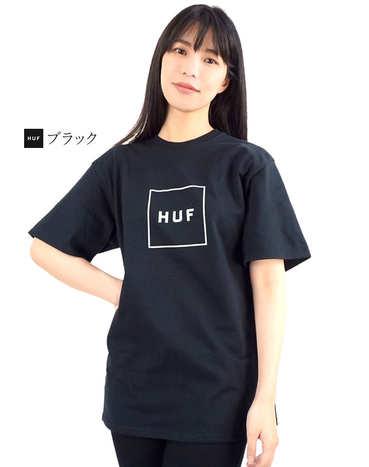 HUF �ϥ� T����� ���åȥ��� Ⱦµ ���硼�ȥ��꡼�� ���� ���������ܥå������� ESSENTIALS BOX LOGO TS00507
