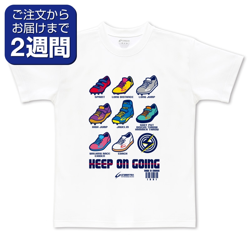 スパイク（前面プリントTシャツ/陸上） | 定番デザインウェア,陸上競技