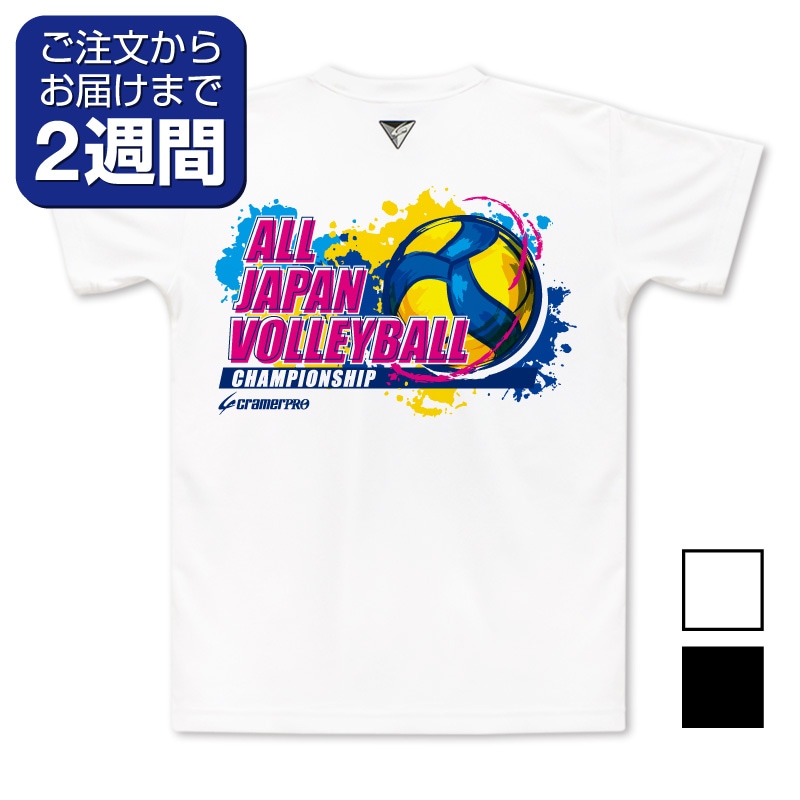 ペイント（背面プリントTシャツ/バレー） | 定番デザインウェア