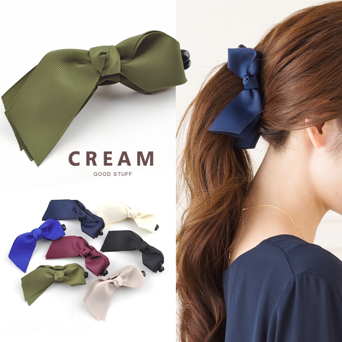 【ゆうパケット】バナナクリップ リブ リボン ヘアアクセ アシンメトリー 結婚式 シンプル 上品 ブランド アクセサリー プレゼント 大人 レディース 女性 outlet|ヘアアクセサリー|レディース