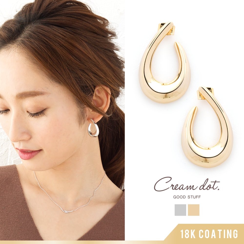 ドロップ ピアス K18YG 18k 18金 イエロー ゴールド 雫 露