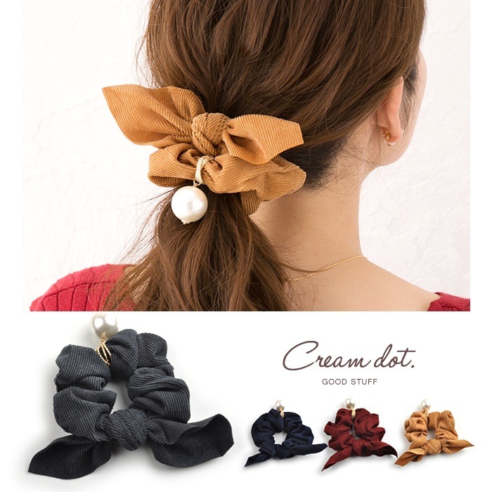 秋冬　オーダーリボン　コーデュロイ　ヘアゴム ヘアクリップ パッチンピン　C&S 秋冬 オーダーリボン コーデュロイ ヘアゴム ヘアクリップ