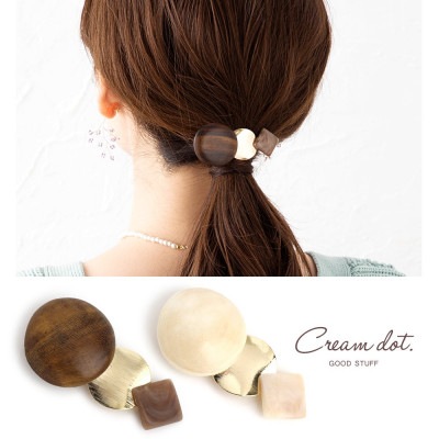 【ゆうパケット】ヘアクリップ ヘアピン ヘアアクセサリー ウッド 木 異素材 ナチュラル マルチ メタル マーブル 大人カジュアル シンプル 可愛い ブラウン ナチュラル outlet|特集|レディー