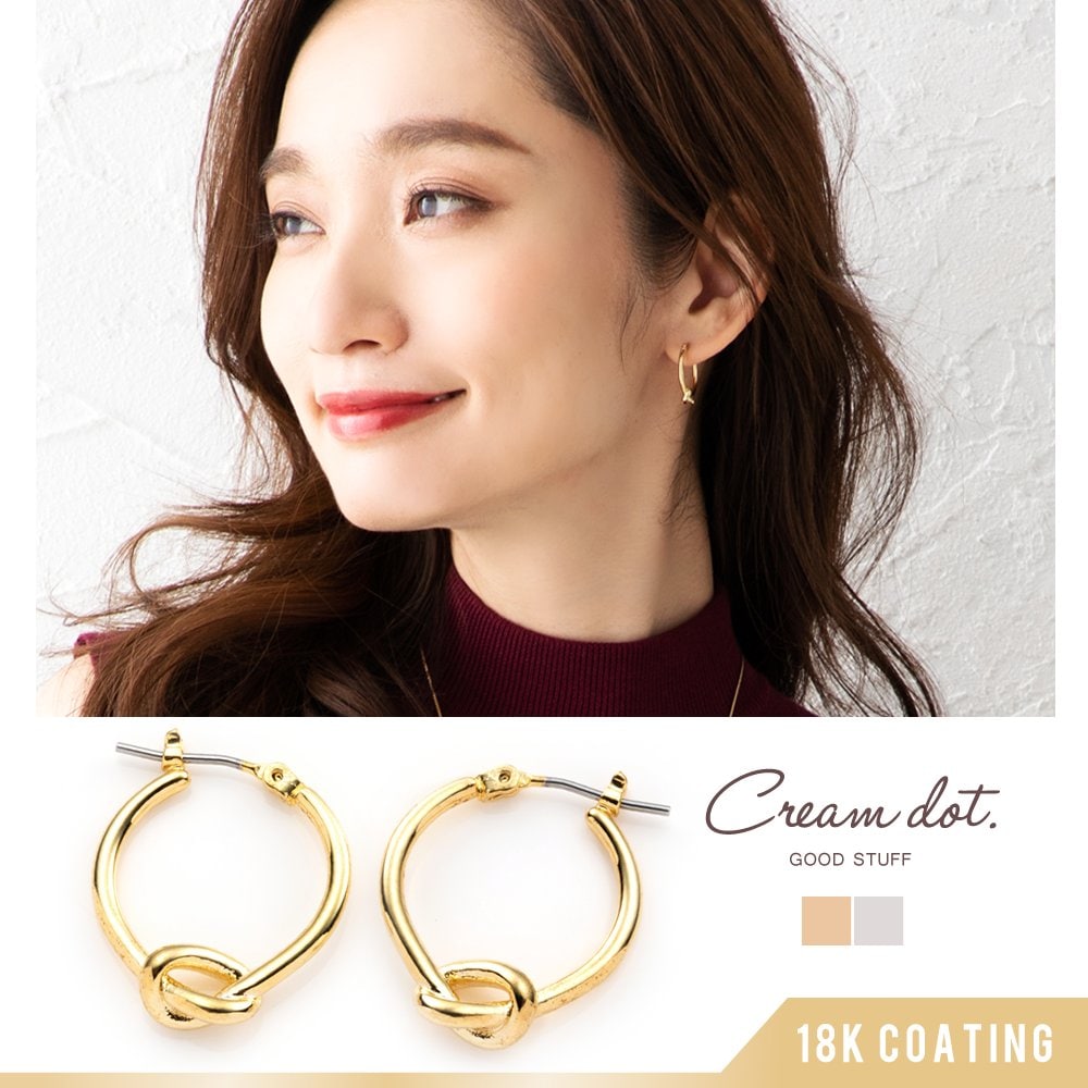 金属アレルギー対応】ピアス フープピアス ニッケルフリー 18k