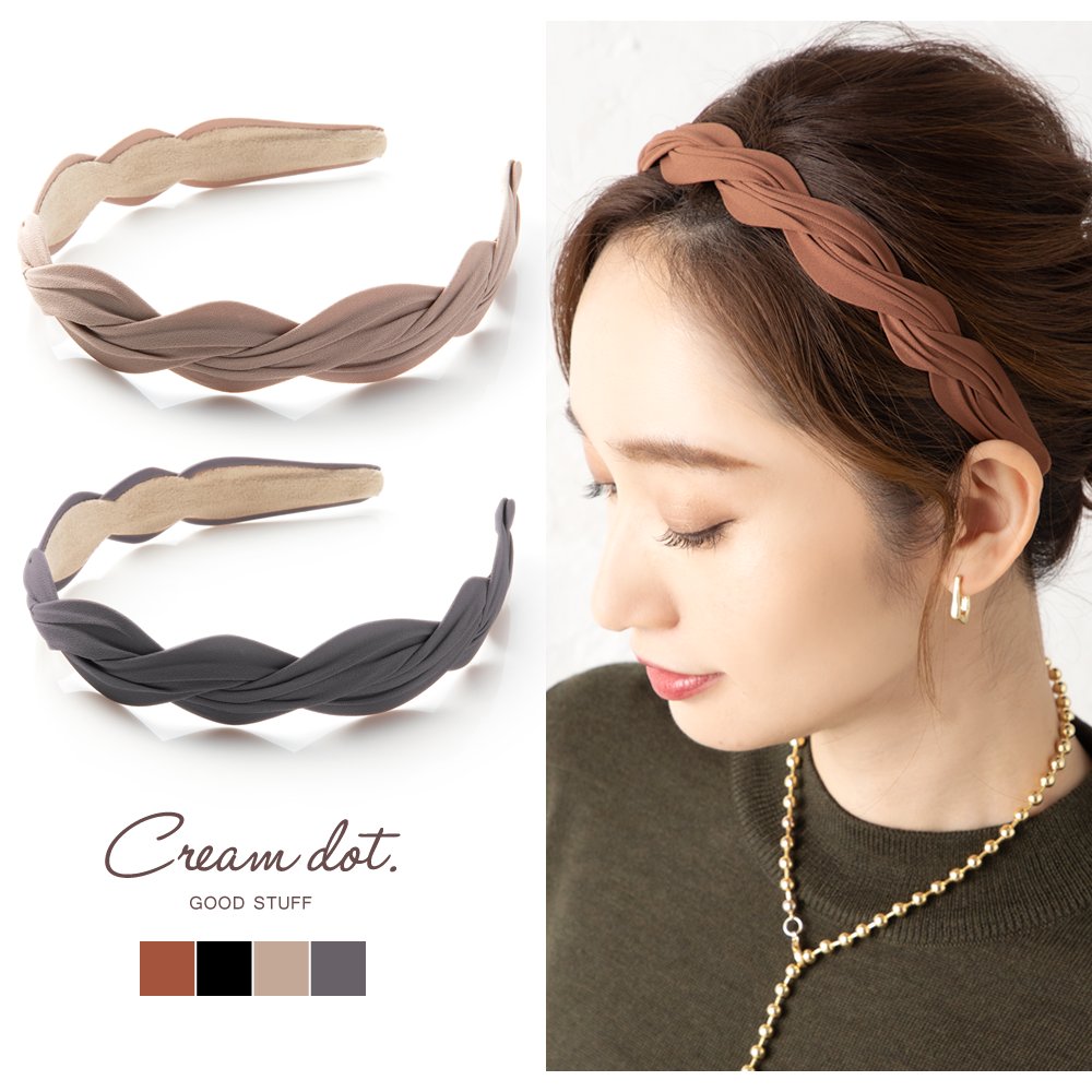 ゆうパケット】カチューシャ 大人 レディース 幅広 ターバン風 クロス