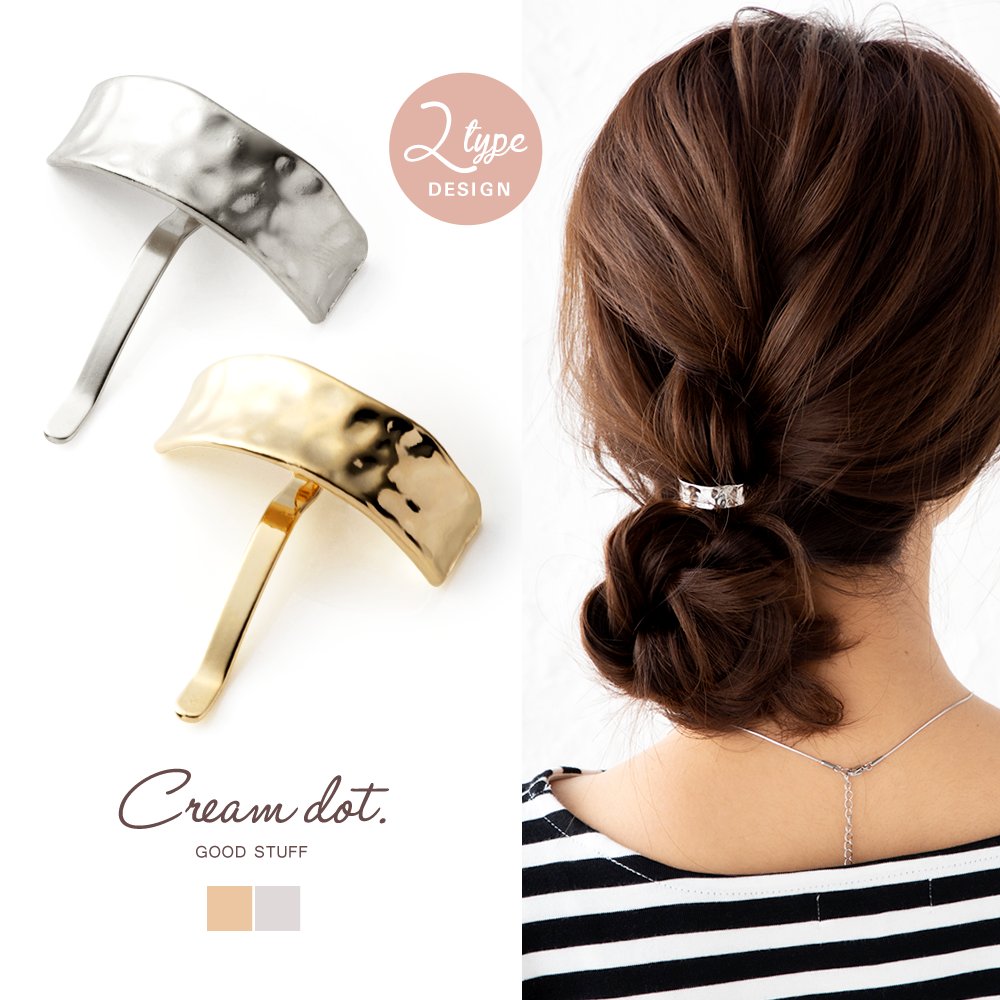 【ゆうパケット】ポニーフック ヘアフック ヘアカフス ヘアゴム 大人っぽい おしゃれ ヘアアクセサリー 小さめ メタル つや消し マット 大人 上品 エレガント きれいめ シンプル フェミニン ゴール