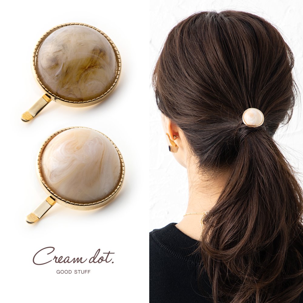 【ゆうパケット】ポニーフック ヘアフック ヘアカフス ヘアゴム 大人っぽい おしゃれ ヘアアクセサリー マーブル 半円型 大人 上品 エレガント きれいめ シンプル フェミニン グレージュ ナチュラル