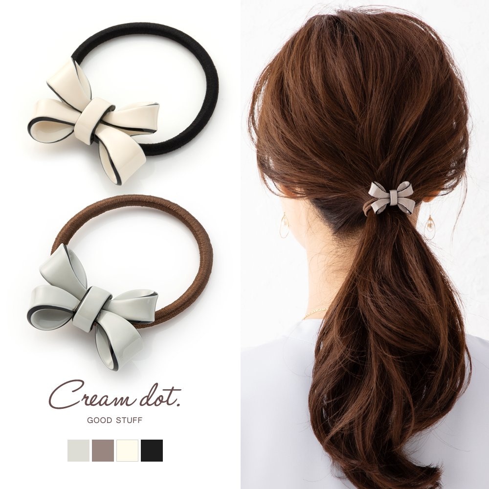 ゆうパケット】ヘアゴム 大人っぽい ヘアアクセサリー リボン